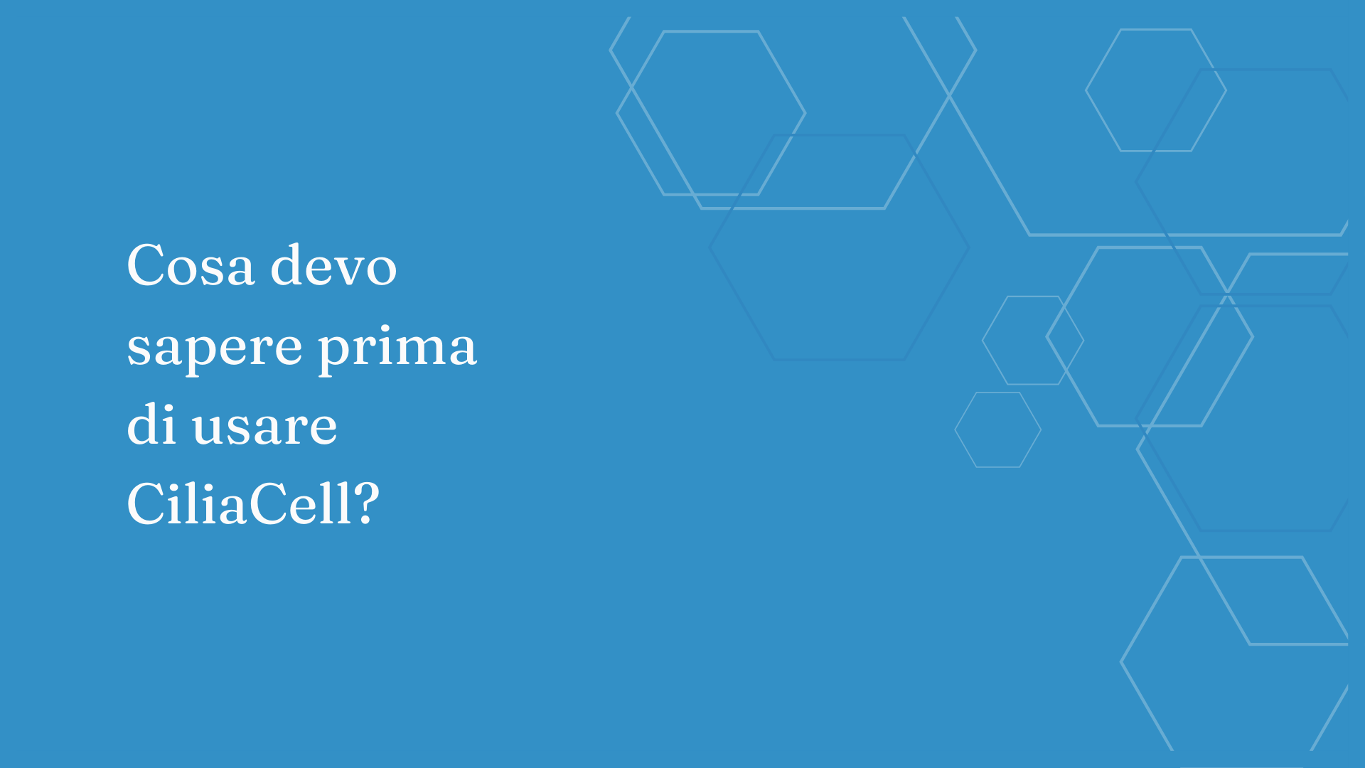 Carica video: Cosa devi sapere prima di usare Ciliacell?
